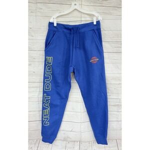 Neat Dude Men Blue Joggers Pants Size L Large